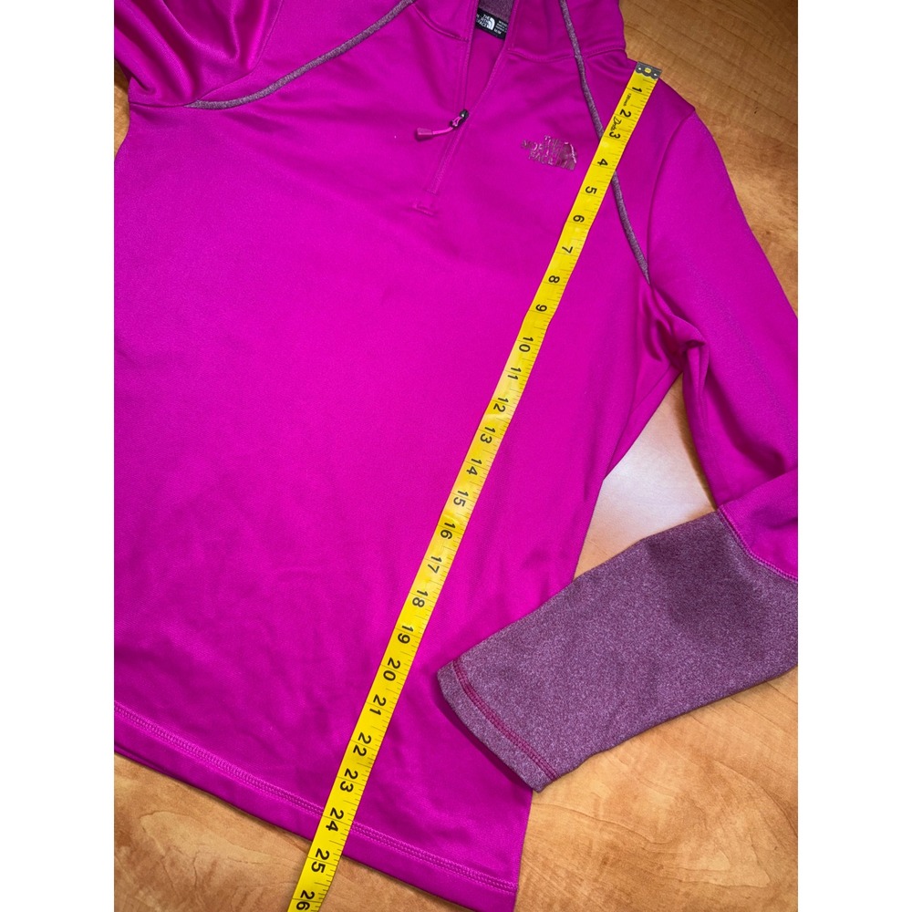 The North Face Womens Pink Purple Quarter Zip Pullover Long Sleeve Shirt Medium - Picture 6 of 7